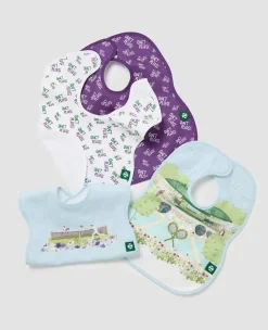 Wimbledon Baby*Baby Bib Two Pack - Tennis In A English Garden