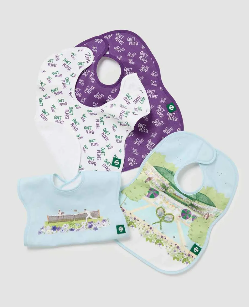 Wimbledon Baby*Baby Bib Two Pack - Tennis In A English Garden