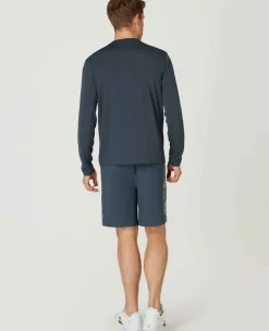 Wimbledon Sport*Mens Long Sleeve Performance T-Shirt - Steel