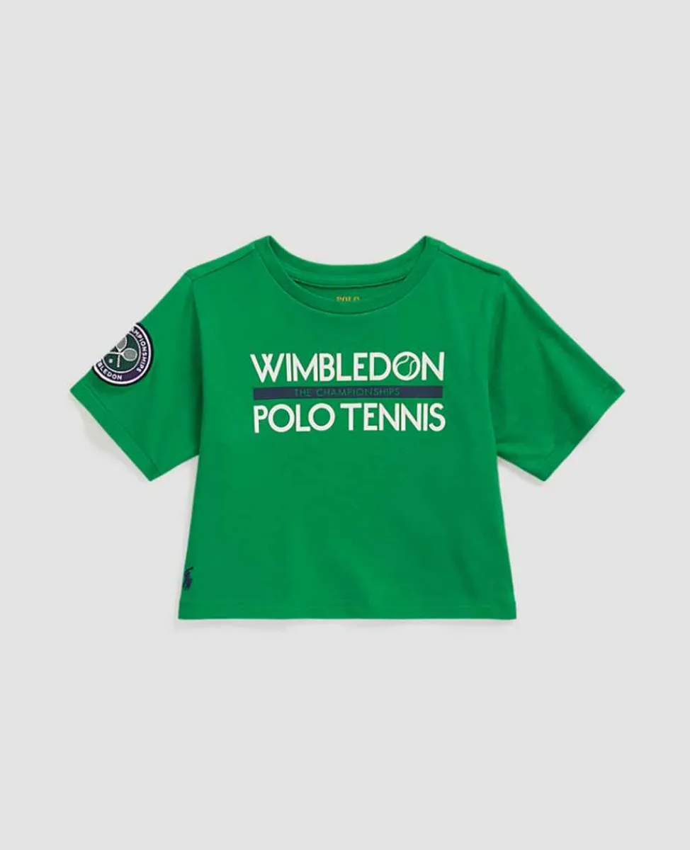 Ralph Lauren Tops & T-Shirts*Polo Kids Jersey Boxy Graphic Tee - Green