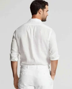 Ralph Lauren Polo Ralph Lauren*Polo Men's Linen Popover Shirt - White