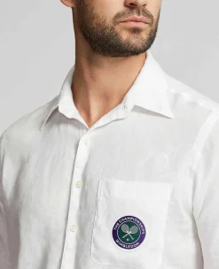 Ralph Lauren Polo Ralph Lauren*Polo Men's Linen Popover Shirt - White