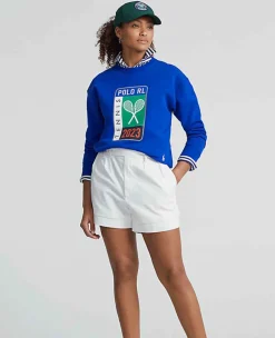 Ralph Lauren Polo Ralph Lauren*Polo Women's Graphic Fleece Sweatshirt - Blue