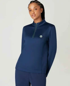 Wimbledon Sport*Womens Core Performance 1/4 Zip Training Top - Navy